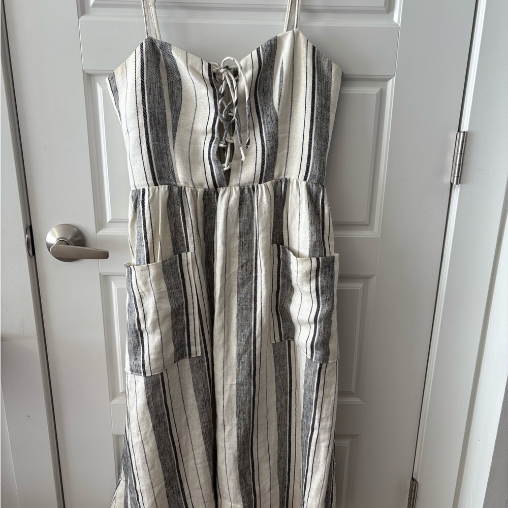 Reformation Ellen Linen Midi Dress